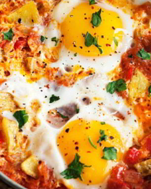 Яичница с сыром