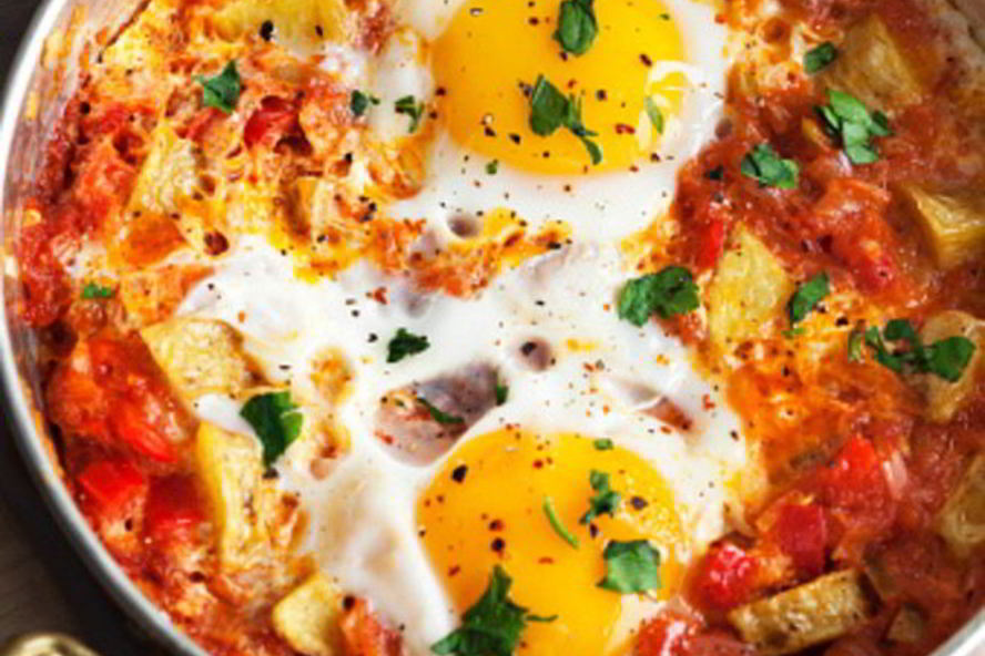 Рецепт яичницы с сыром