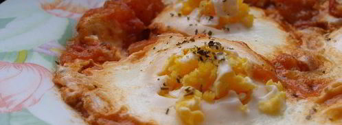 яичница с томатами uova al pomodoro. Шаг 7