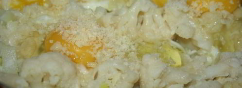 яичница с цветной капустой и пармезаном. Шаг 3