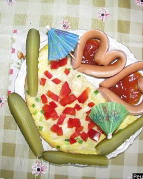 Завтрак на двоих яичница сердечком