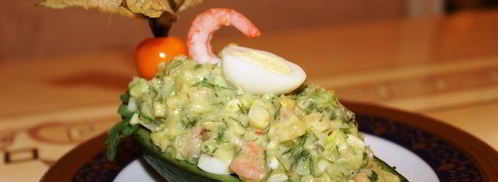 закуска из авокадо, груши и креветок. Шаг 9