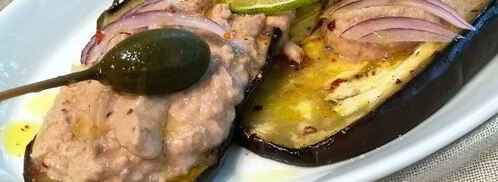 закуска из баклажанов с тунцовым паштетом. Шаг 3