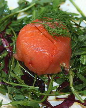 Закуска из семги с рисом