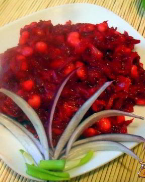 Закуска из свеклы и фасоли