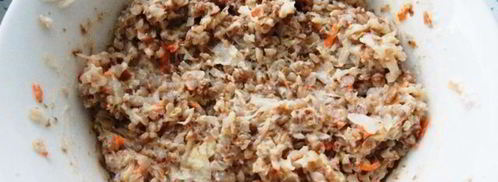 запеченные гречневые шарики с квашеной капустой. Шаг 3