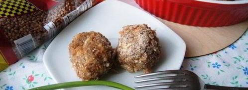 запеченные гречневые шарики с квашеной капустой. Шаг 5