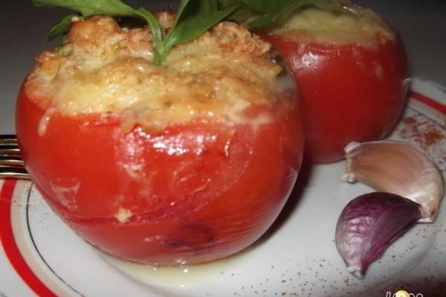 Рецепт запеченных помидоров с горбушей