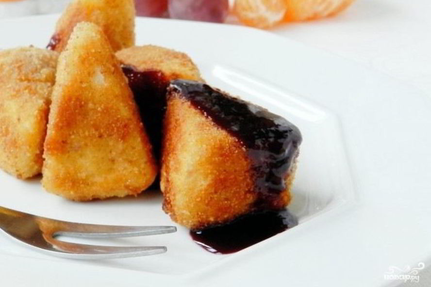 Рецепт жареного сулугуней с яйцома