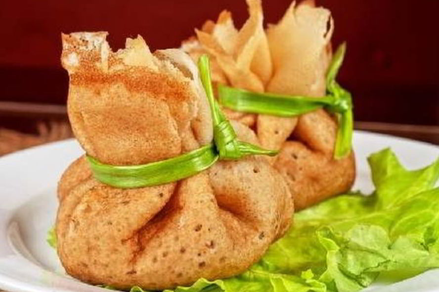 Рецепт блинных мешочков с жюльеном