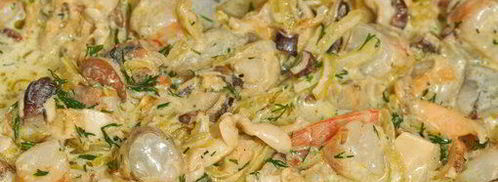 дорадо, фаршированная жюльеном из морепродуктов. Шаг 9