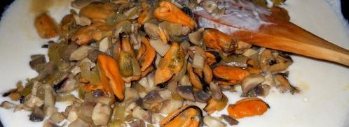 жюльен из мидий. Шаг 9