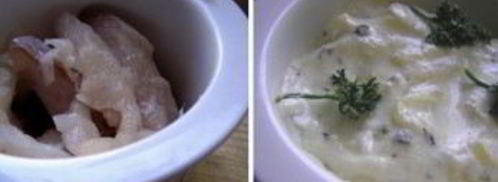 жюльен с крышечками из слоеного теста. Шаг 3